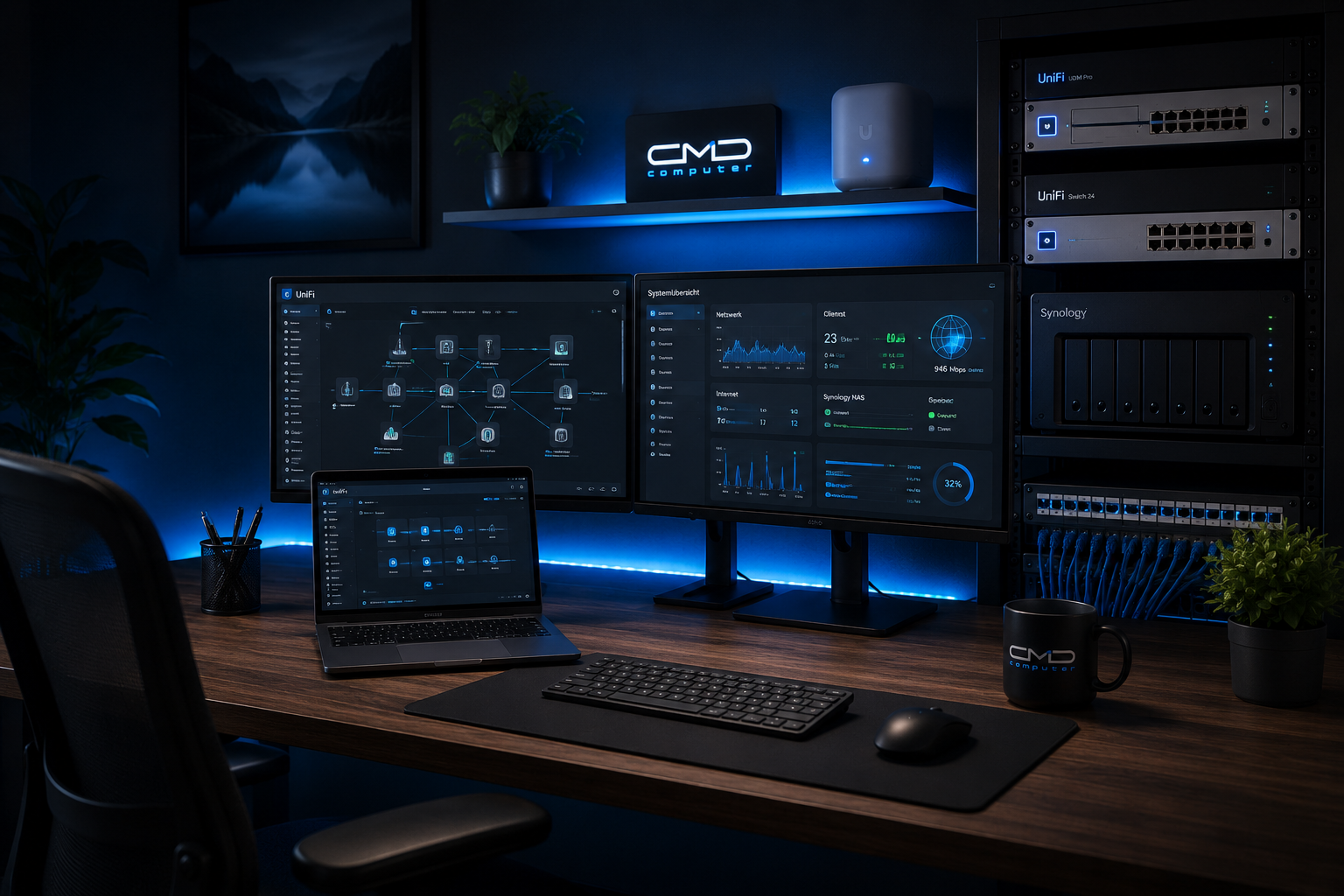 Moderner IT-Arbeitsplatz von CMD Computer